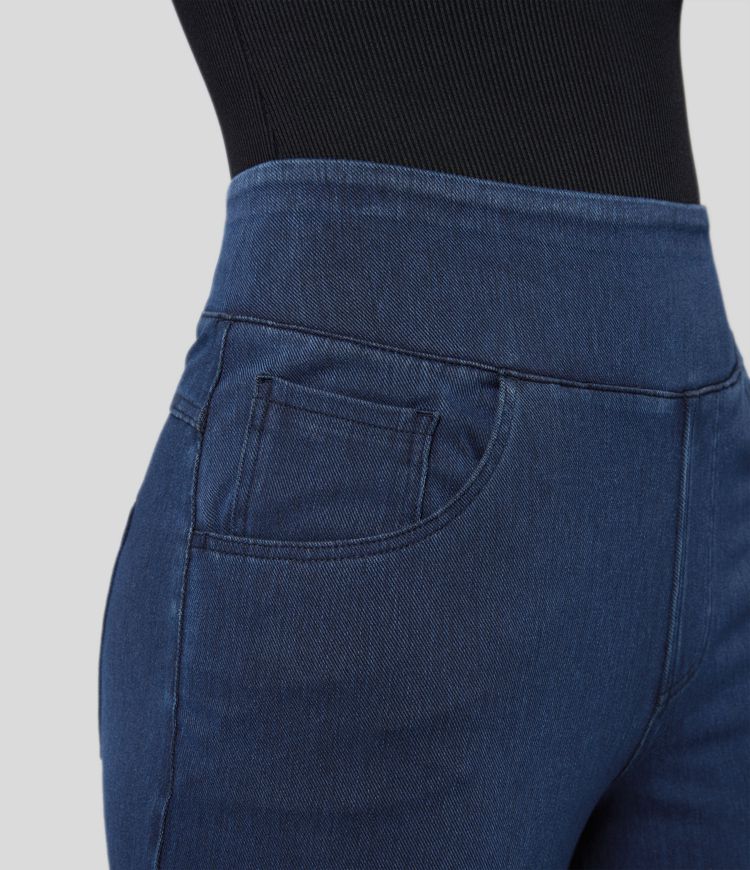 High-Waisted Wide-Leg Jeans | Pull-On | Comfortable and Elegant