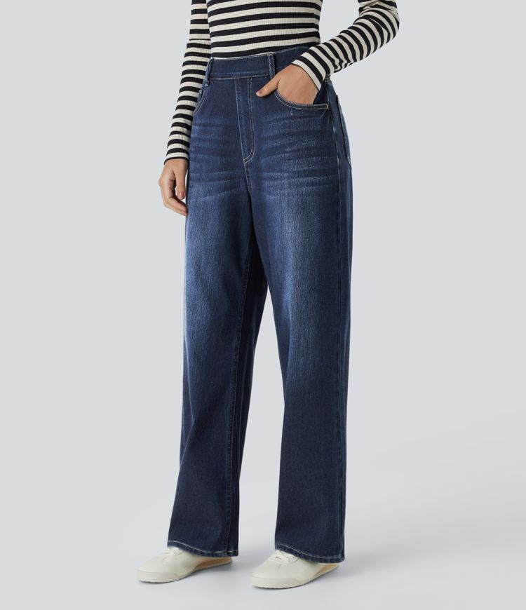 High-Waisted Wide-Leg Jeans | Cotton Denim | Timeless and Flattering