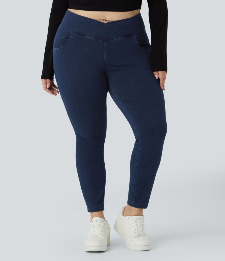 Plus-Size High-Waisted Jeggings | Stretch Denim Look | Sculpting Fit | Everyday Comfort