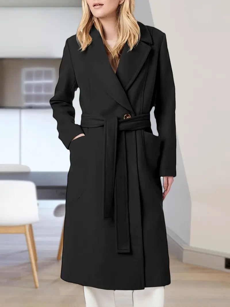 Belted Wool Blend Trench Coat | Elegant Fit | Timeless Design | Winter Chic