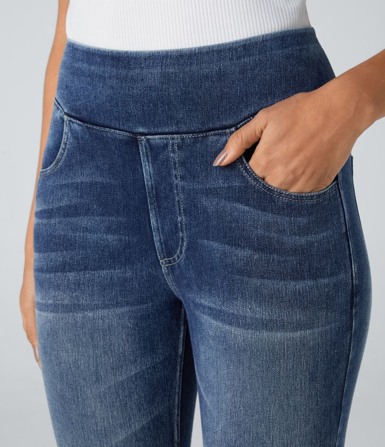 High-Waisted Pull-On Jeggings | Stretch Denim | Comfortable and Stylish