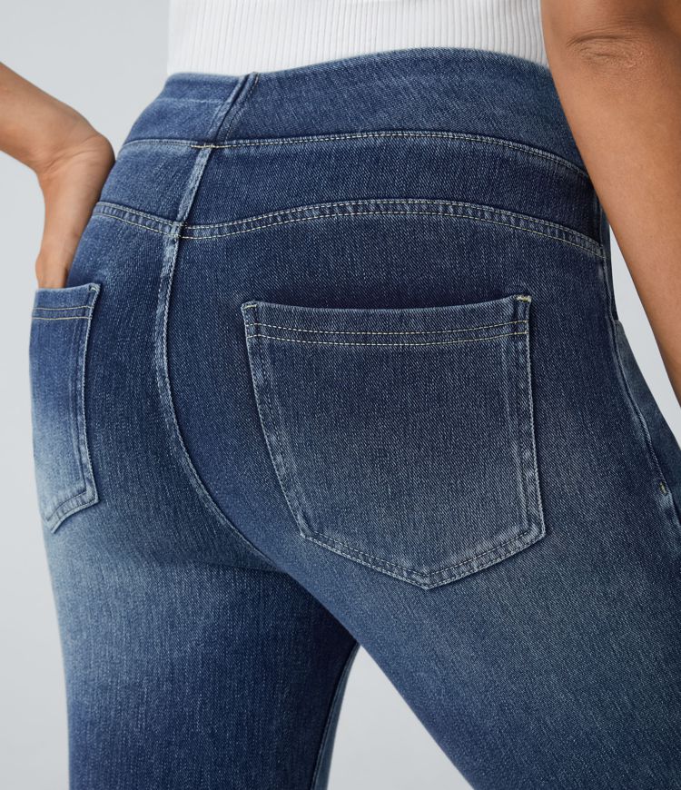 High-Waisted Pull-On Jeggings | Stretch Denim | Comfortable and Stylish