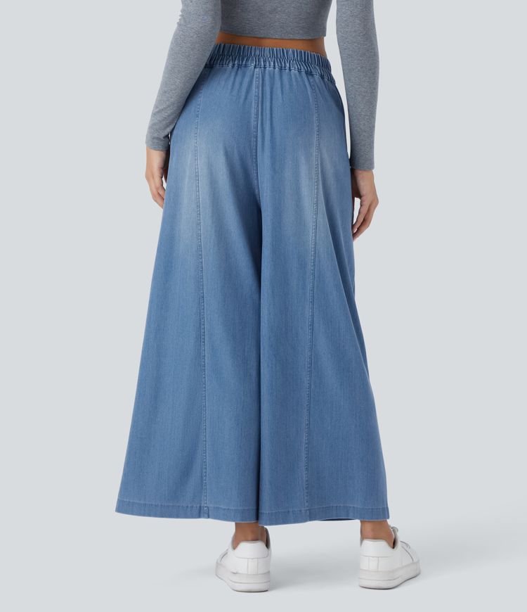 Wide-Leg Denim Pants | Tencel | Lightweight and Breathable