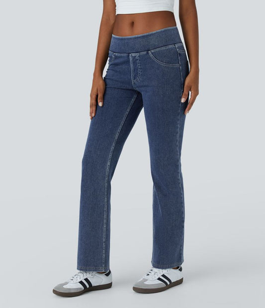 High-Waisted Straight-Leg Jeans | Stretch Denim | Classic Fit