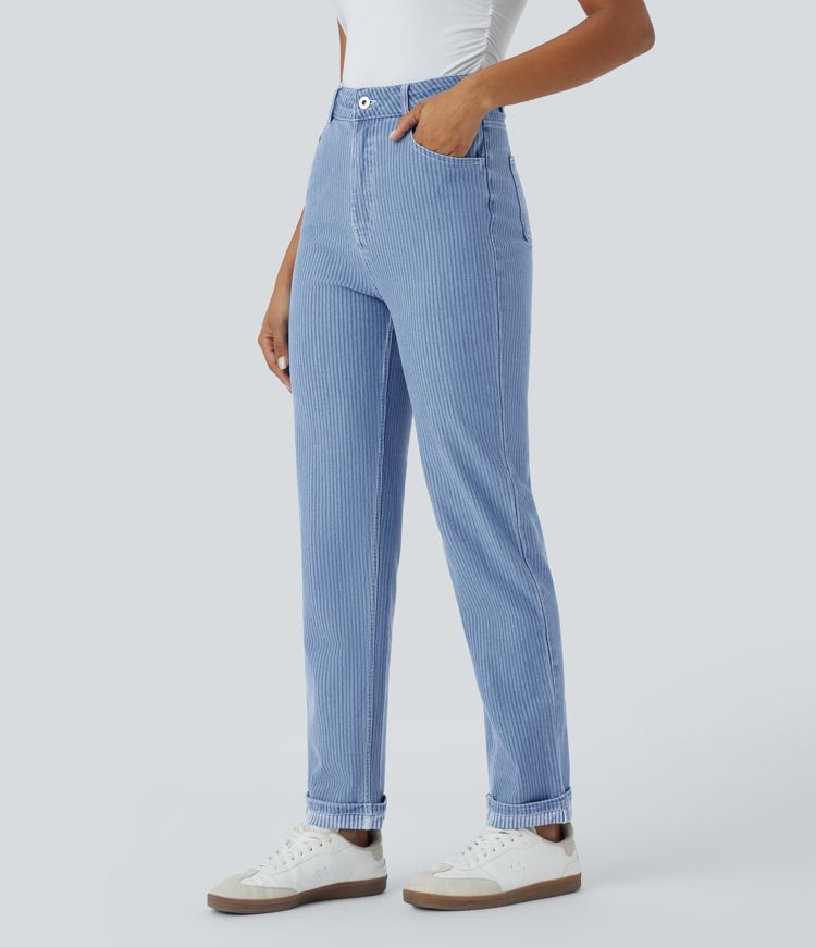 Straight-Leg Denim Jeans | High-Waisted | Classic Fit