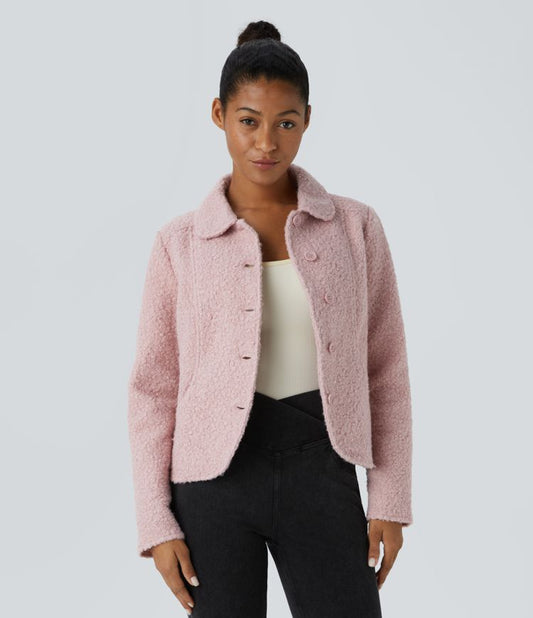 Cropped Boucle Jacket | Tailored & Elegant | Perfect for Layering