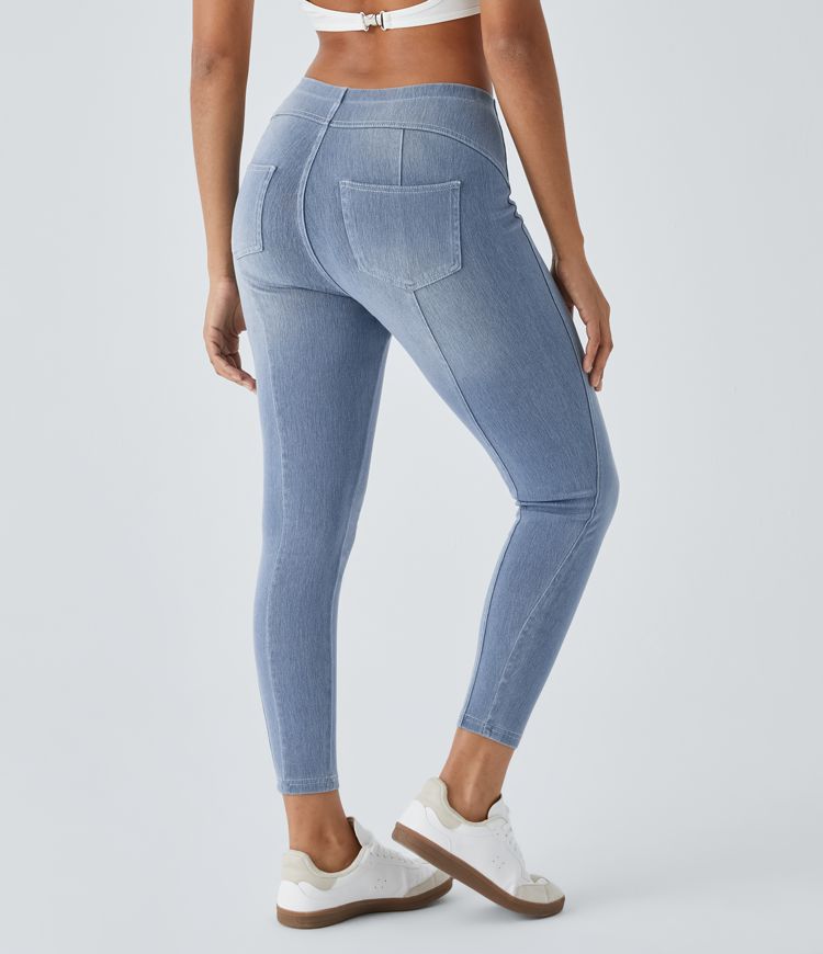 High-Waisted Skinny Jeggings | Light Blue | Stretch Fit