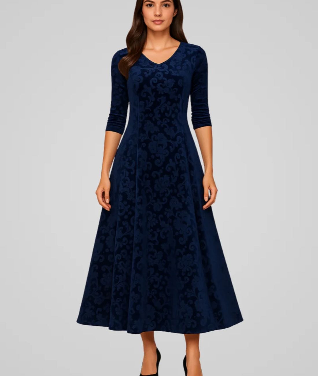 Carina - Long Sleeve Maxi Dress
