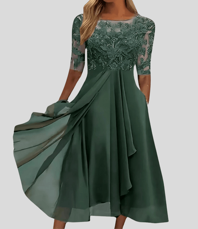 Rhonda | Lace Midi Dress