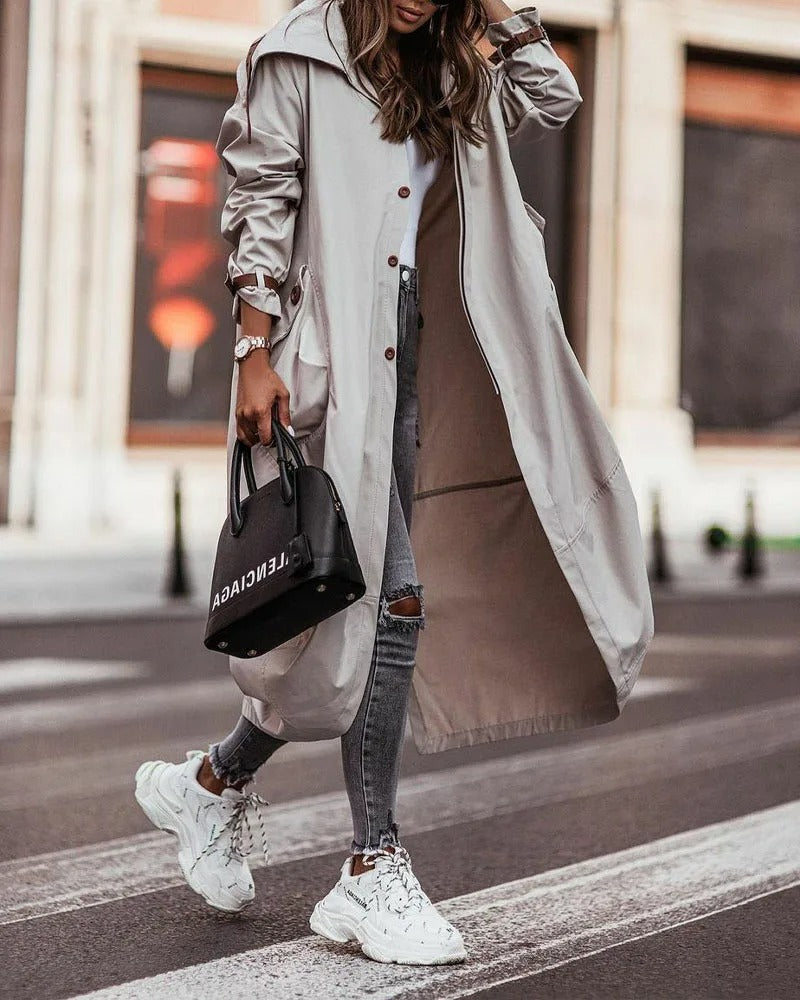 Longline Duster Coat | Lightweight Layering Piece | Open-Front Design | Effortless Street Style