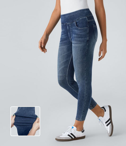 High-Waisted Pull-On Jeggings | Stretch Denim | Comfortable and Stylish