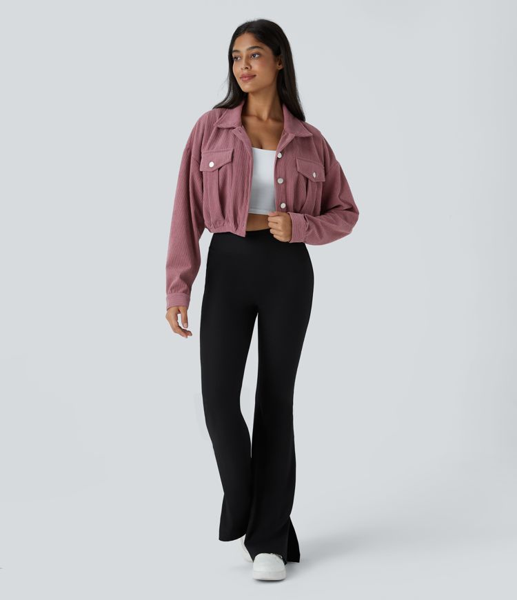 Cropped Corduroy Jacket | Relaxed Fit | Trendy and Comfortable