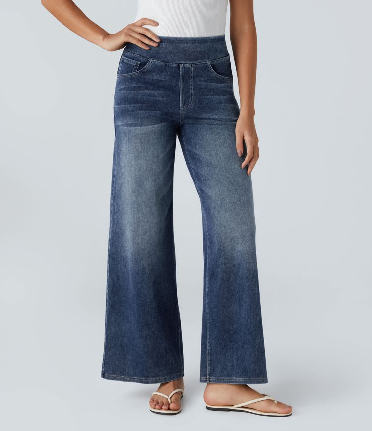 High-Rise Wide-Leg Jeans | Stretch Denim | Retro and Flattering