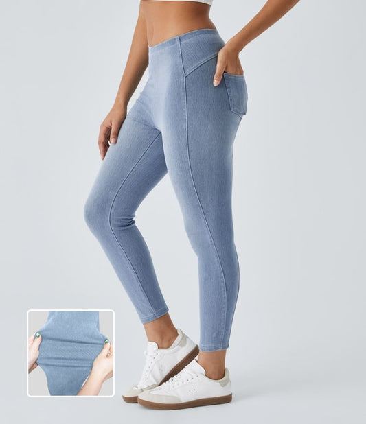 High-Waisted Skinny Jeggings | Light Blue | Stretch Fit