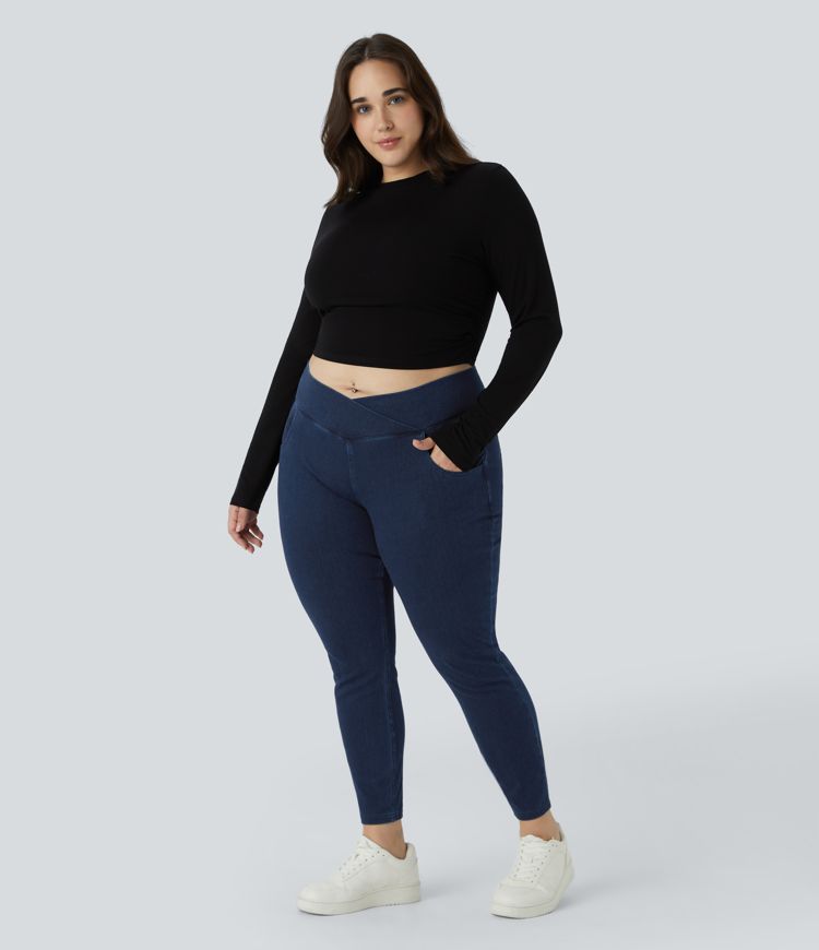 Plus-Size High-Waisted Jeggings | Stretch Denim Look | Sculpting Fit | Everyday Comfort