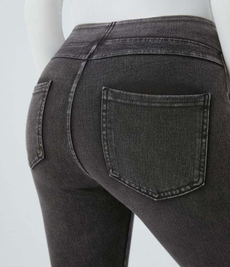 Fleece-Lined High-Waisted Jeggings | Stretch Denim | Warm and Stylish