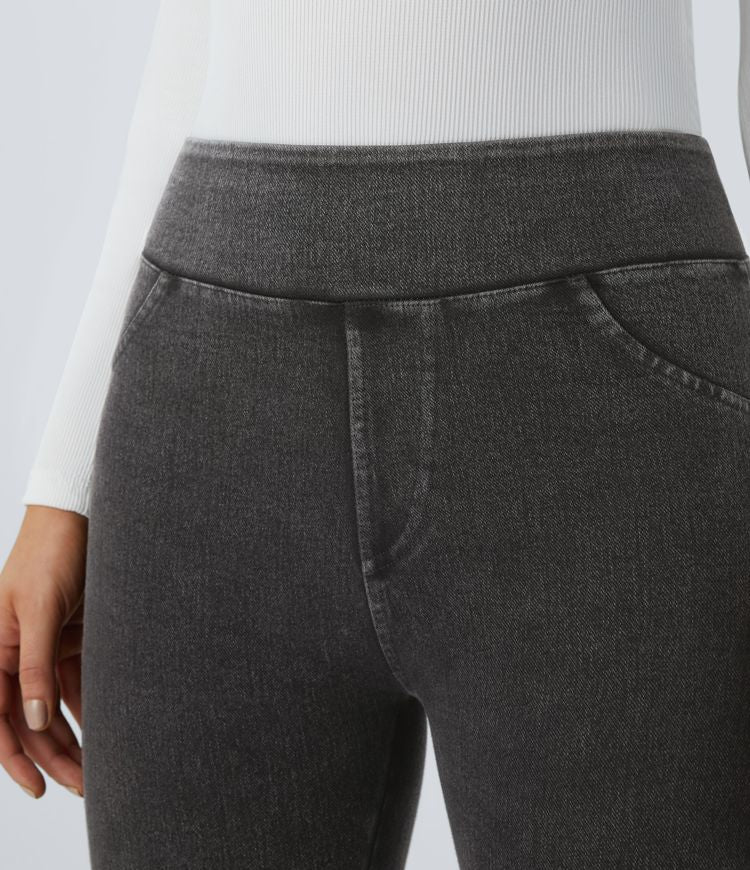 Fleece-Lined High-Waisted Jeggings | Stretch Denim | Warm and Stylish