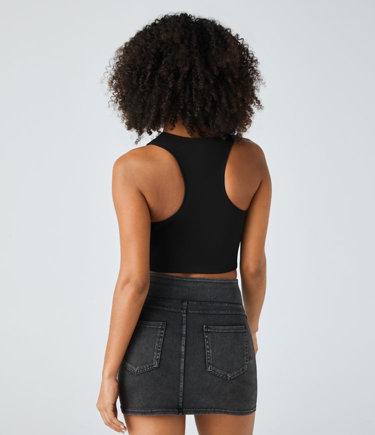 Cut-Out Sleeveless Crop Top | Slim Fit | Edgy and Modern