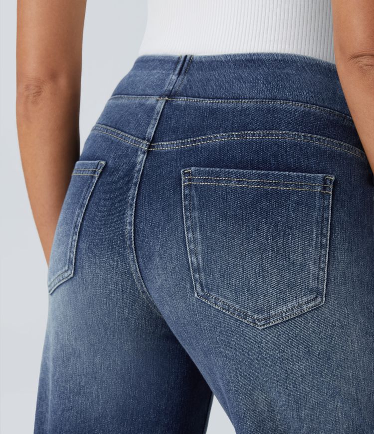 High-Rise Wide-Leg Jeans | Stretch Denim | Retro and Flattering