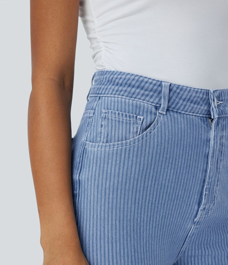 Straight-Leg Denim Jeans | High-Waisted | Classic Fit