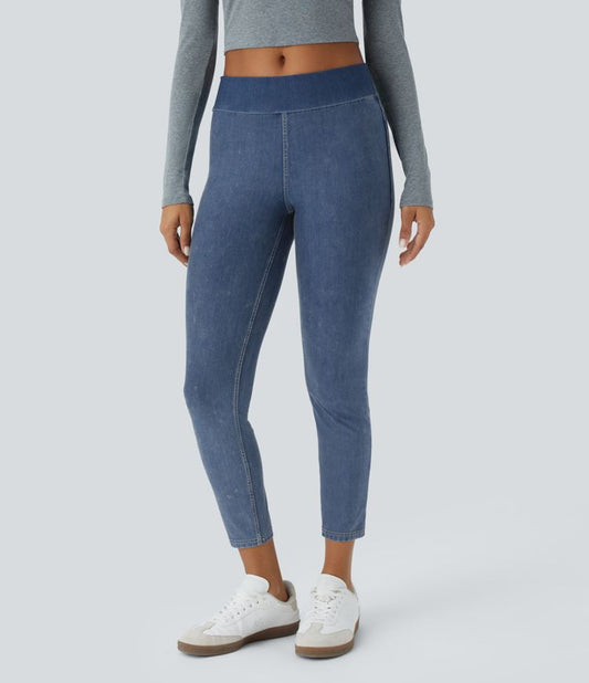 High-Waisted Denim Jeggings | Stretch Cotton Blend | Comfortable and Versatile