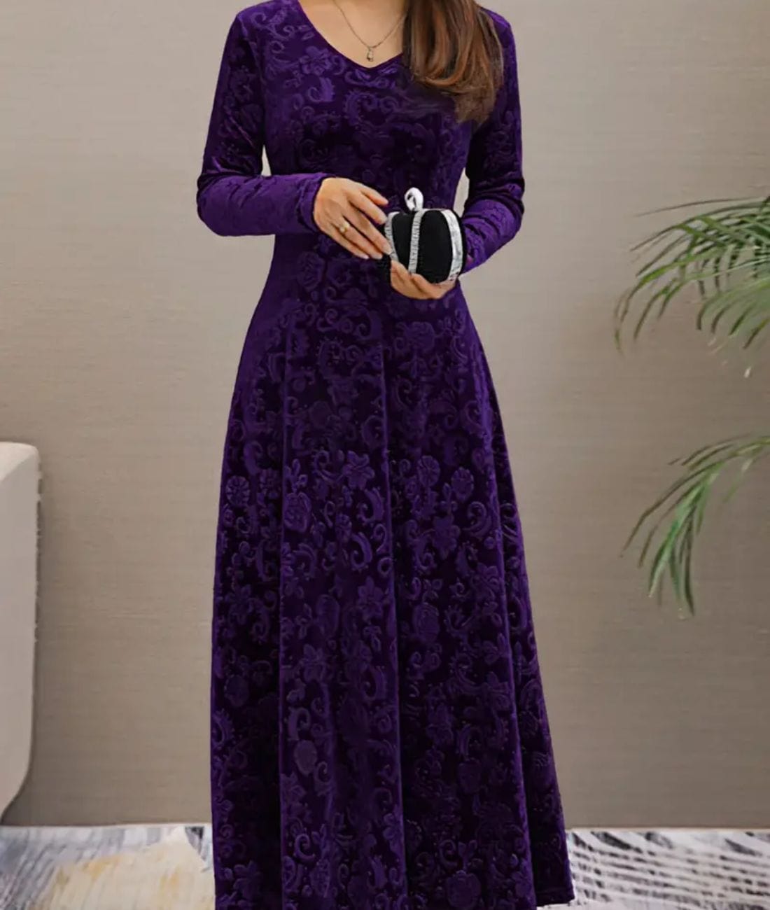 Carina - Long Sleeve Maxi Dress