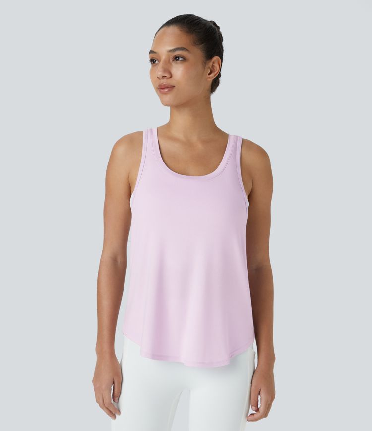 Cut-Out Back Tank Top | Active | Lightweight and Stylish