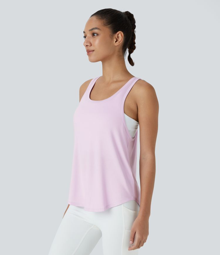 Cut-Out Back Tank Top | Active | Lightweight and Stylish