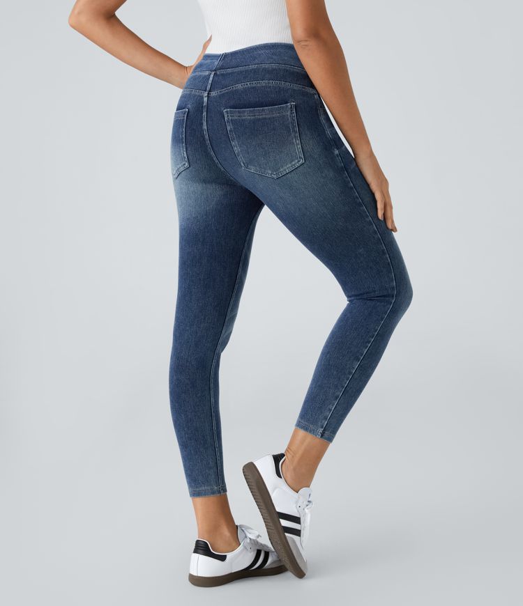 High-Waisted Pull-On Jeggings | Stretch Denim | Comfortable and Stylish