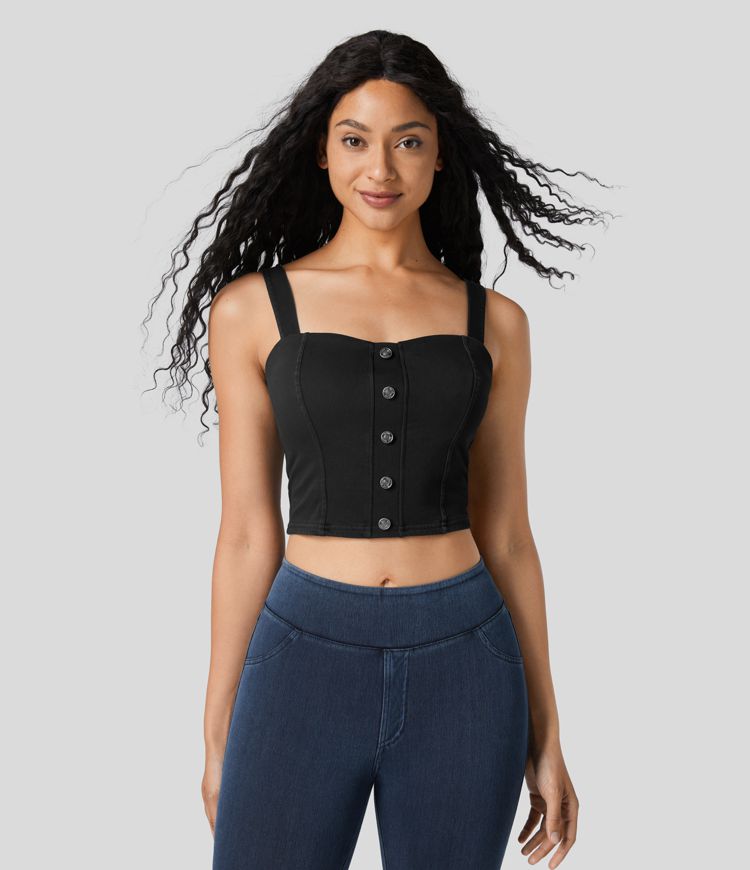 Buttoned Crop Top | Chic | Stylish and Versatile