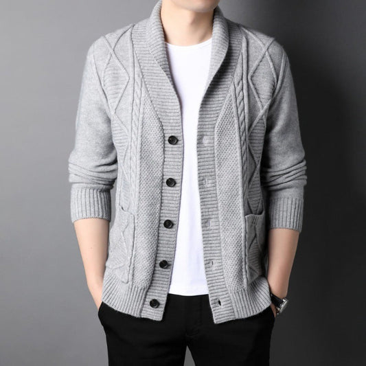 Men's Cable Knit Cardigan | Button-Up | Cozy and Versatile