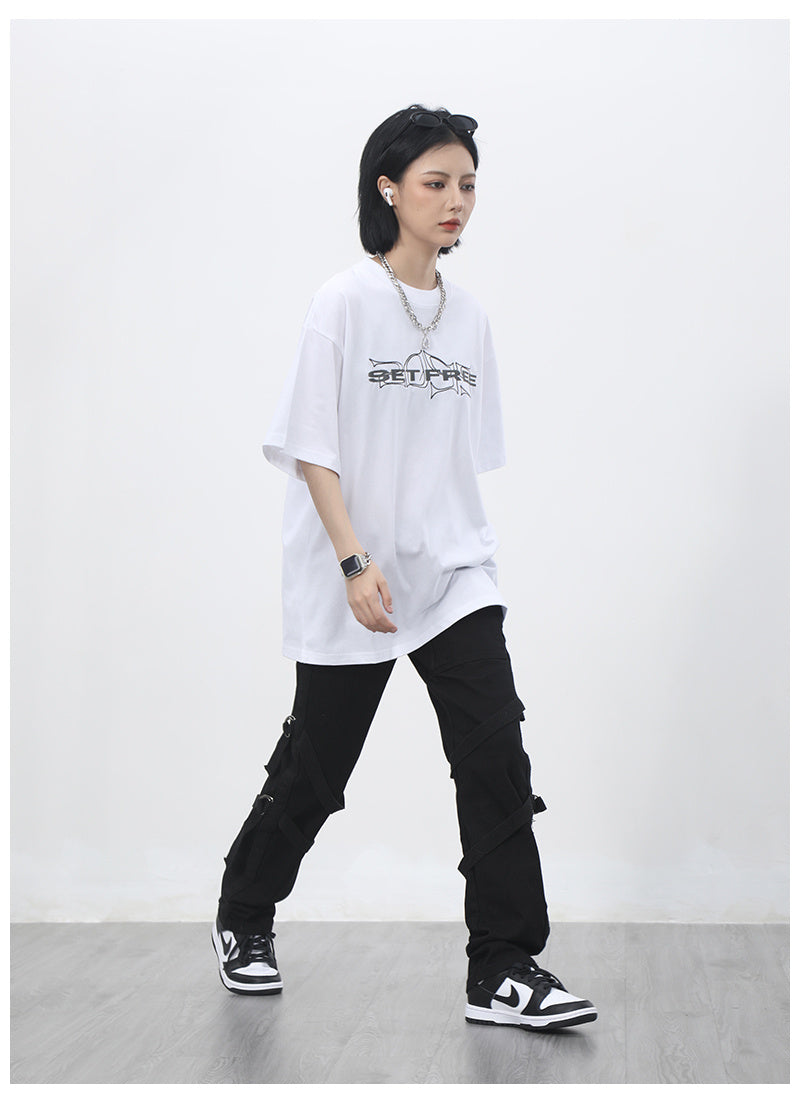 Black Cargo Pants | Utility Streetwear | Adjustable and Stylish