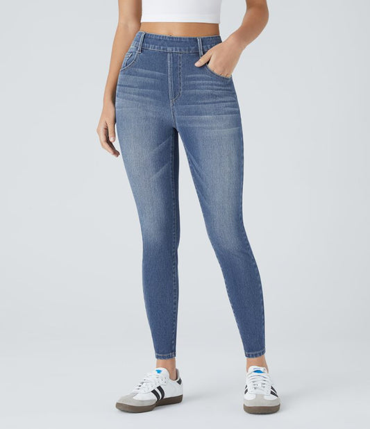 High-Waisted Skinny Jeans | Light Blue Denim | Stretch Fit