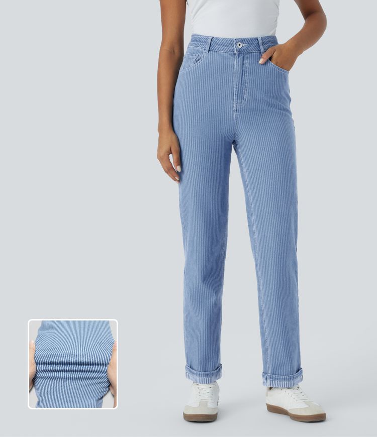 Straight-Leg Denim Jeans | High-Waisted | Classic Fit