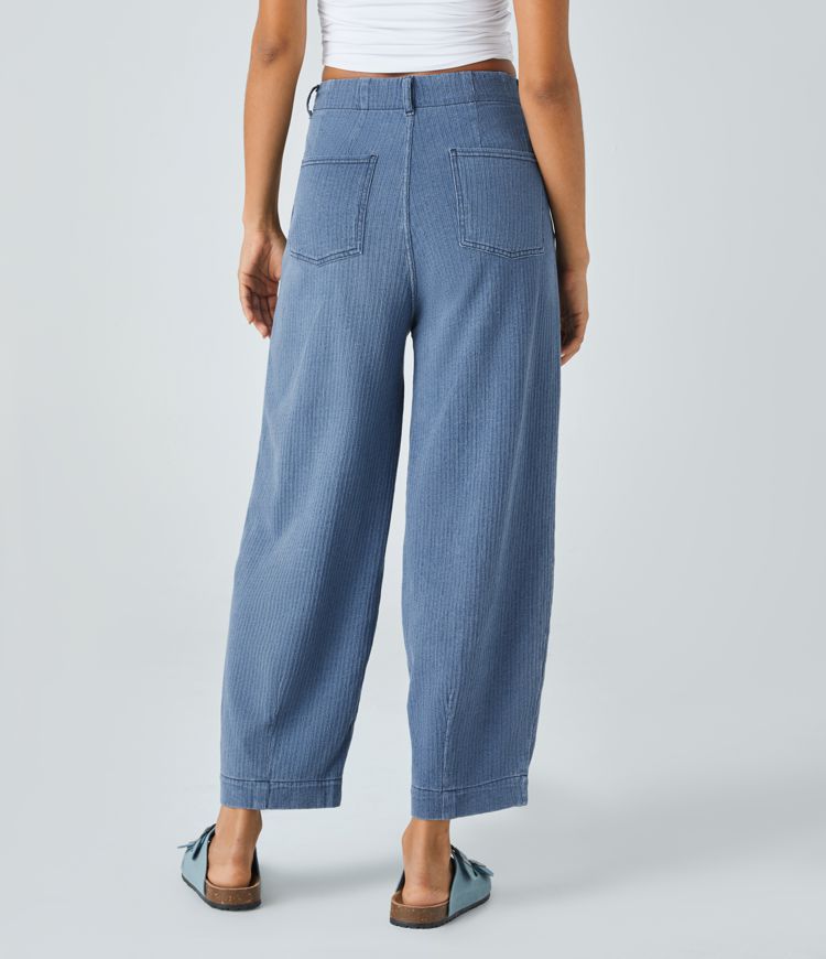 Cropped Tapered Jeans | Cotton Denim | Relaxed and Breezy