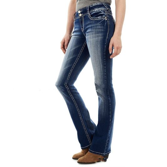 Mid-Rise Bootcut Jeans | Vintage Faded Look | Timeless Fit