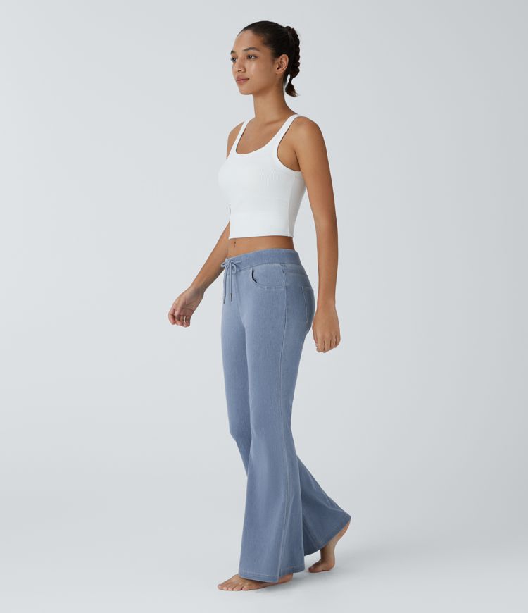 Wide-Leg Knit Lounge Pants | Stretch Knit | Comfortable and Relaxed