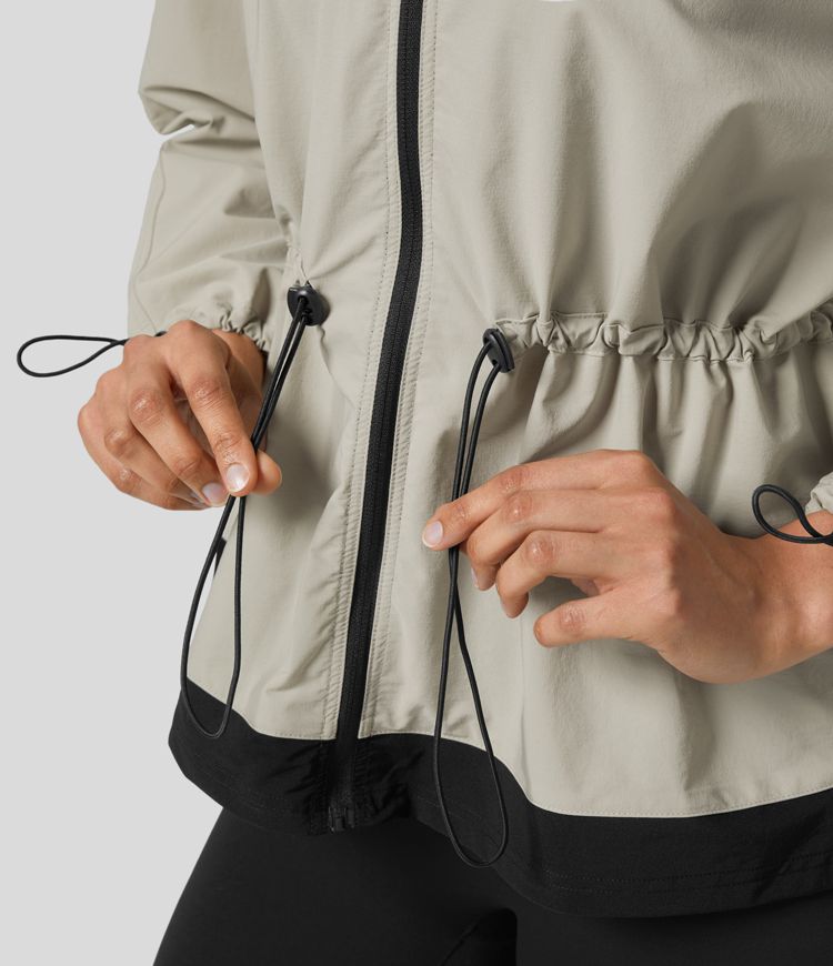 Drawstring Waist Windbreaker | Lightweight & Adjustable | Perfect for Outdoors