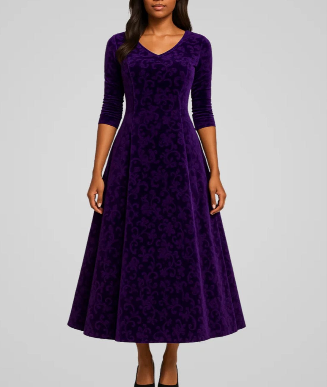 Carina - Long Sleeve Maxi Dress