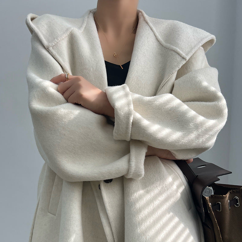 Structured Wool-Blend Coat | Bold Shoulders | Belted Silhouette