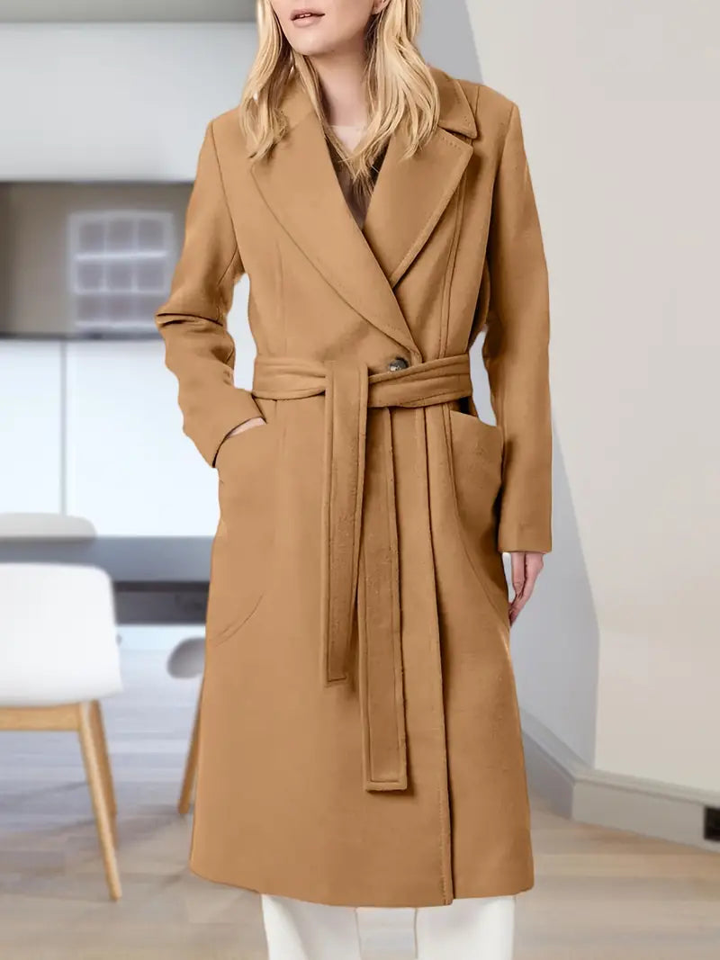 Belted Wool Blend Trench Coat | Elegant Fit | Timeless Design | Winter Chic