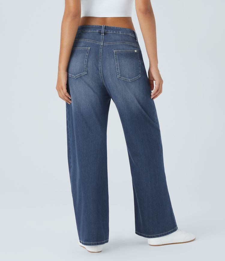 High-Waisted Wide-Leg Jeans | Stretch Denim | Relaxed and Stylish