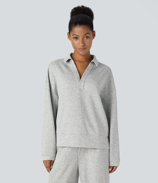 Collared Half-Zip Pullover | Cotton-Blend | Relaxed and Polished