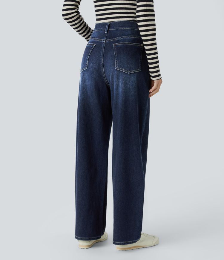 High-Waisted Wide-Leg Jeans | Cotton Denim | Timeless and Flattering