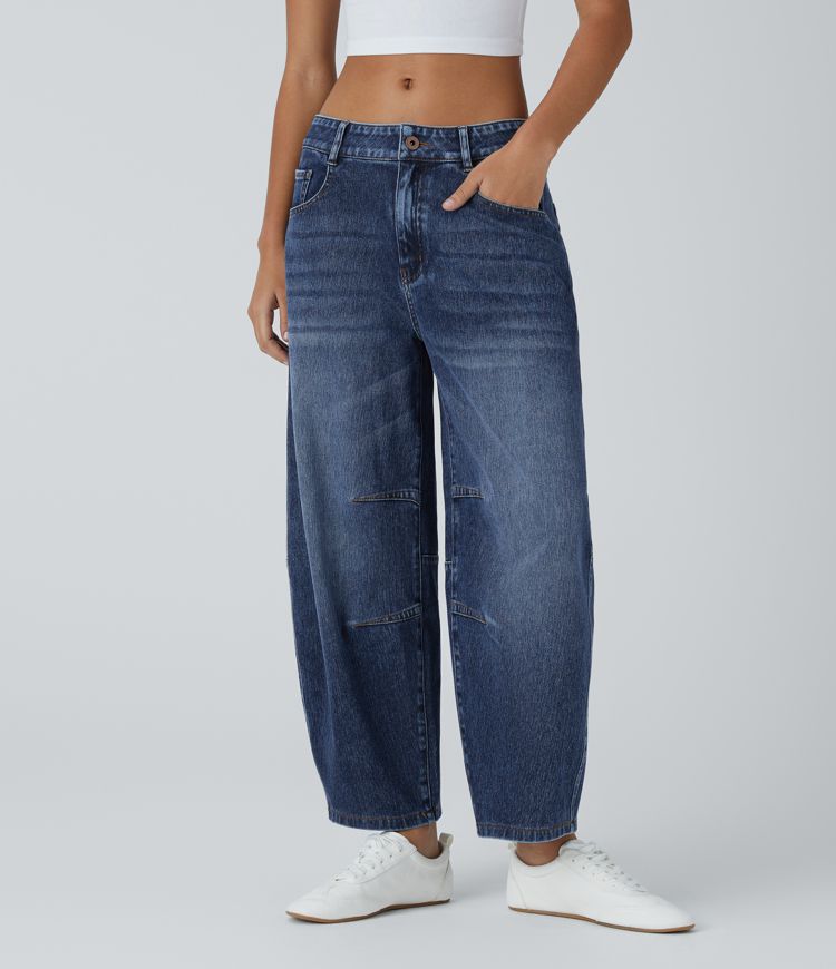 Relaxed Fit High-Waisted Jeans | Dark Wash Denim | Casual Everyday Style