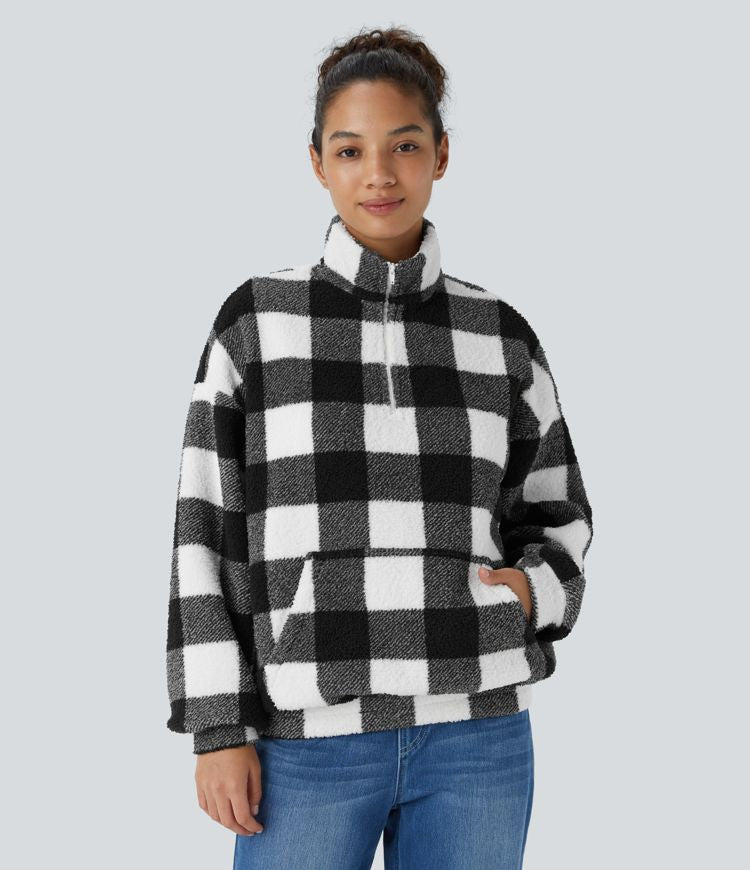 Buffalo Plaid Fleece Jacket | Warm and Stylish | Classic Design