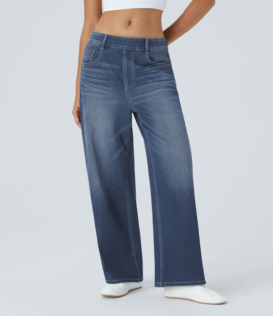 High-Waisted Wide-Leg Jeans | Stretch Denim | Relaxed and Stylish