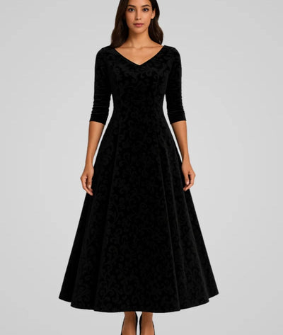 Carina - Long Sleeve Maxi Dress