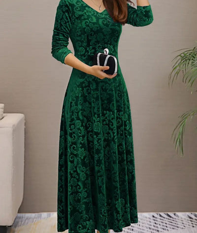 Carina - Long Sleeve Maxi Dress