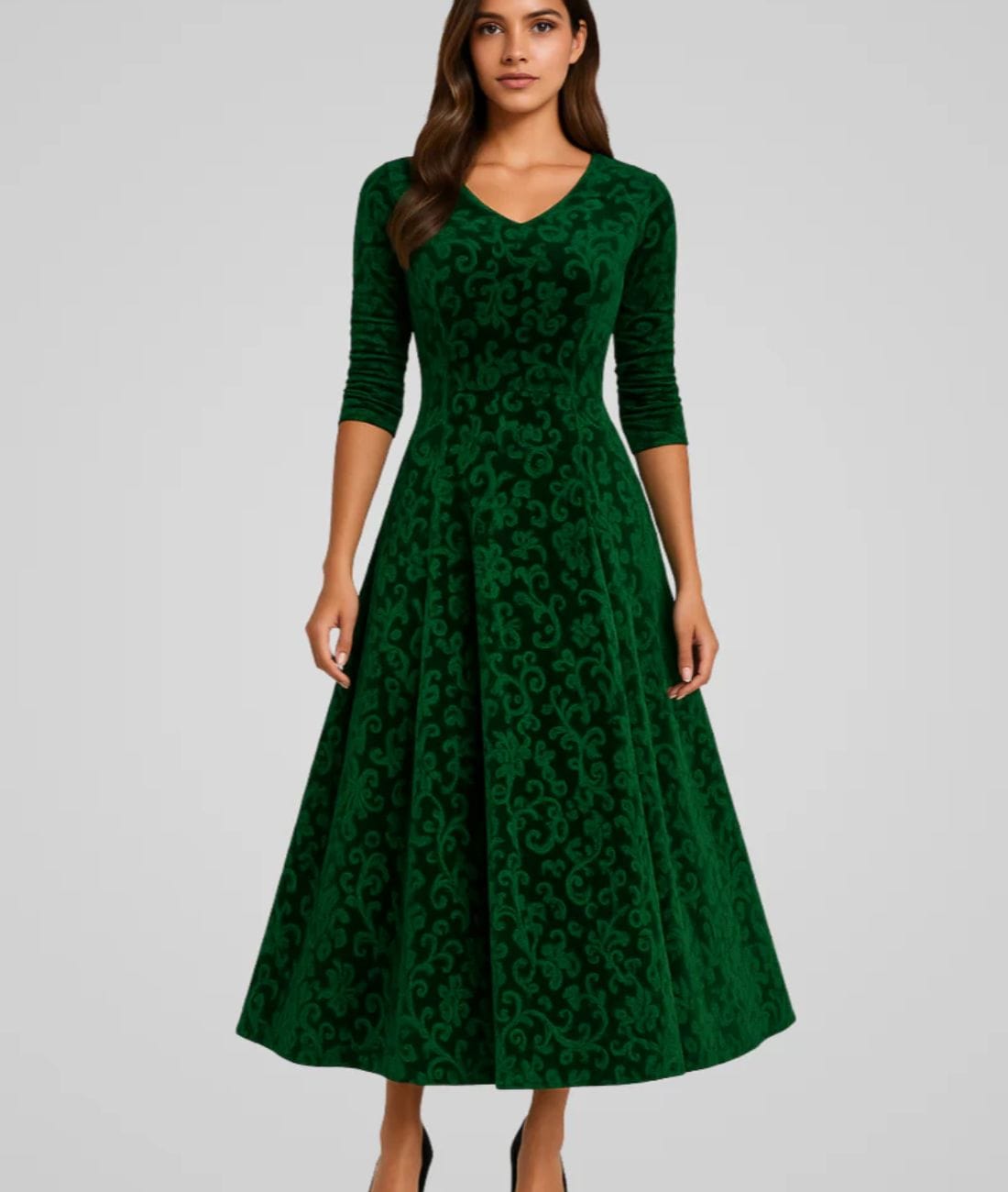 Carina - Long Sleeve Maxi Dress